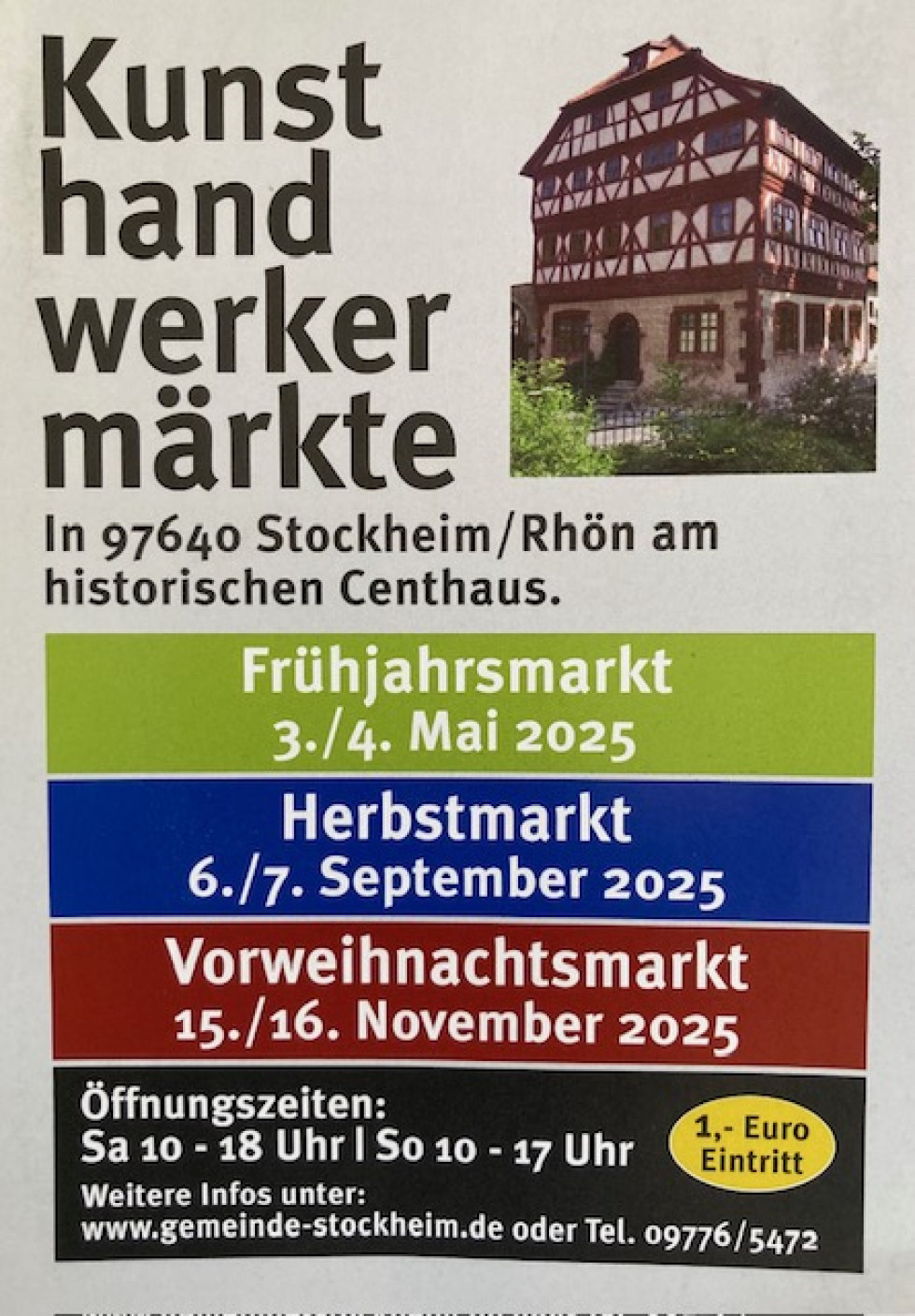 Herbstmarkt in Stockheim/Rhön am historischen Centhaus